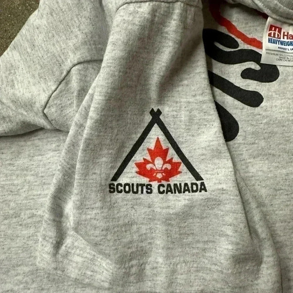 Vintage  Scouts About Crayon Spellout T-shirt Large - Picture 5 of 5